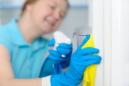 Bin store and communal area cleaning in shared property