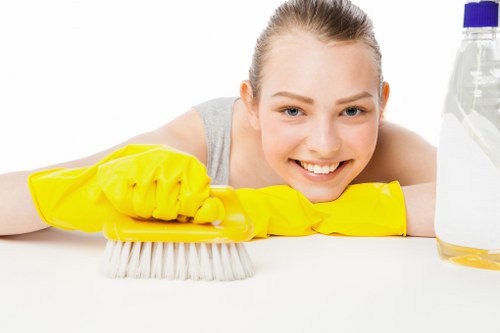 Preparing a carpeted room for professional cleaning in Roehampton